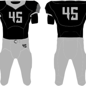 Football Uniform Black Gray