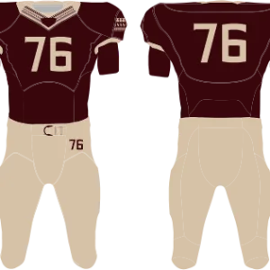 Football Uniform Maroon Cream